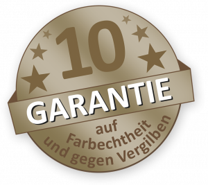 Siegel mit Text 10 Jahre Garantie